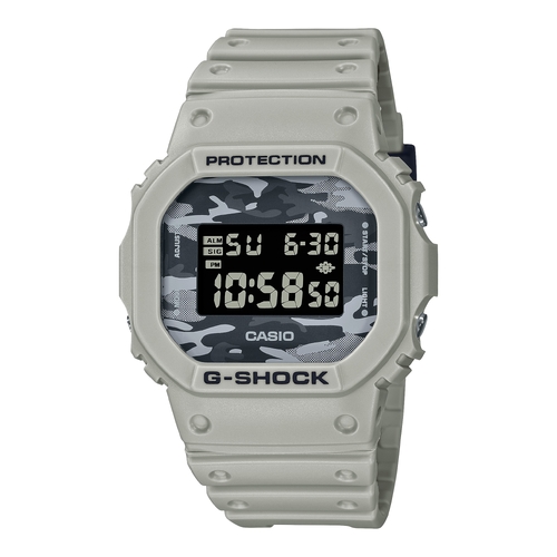 Casio G-SHOCK DW-5600CA-8 Mens Grey Camo Digital Shock Resistant Watch 200m