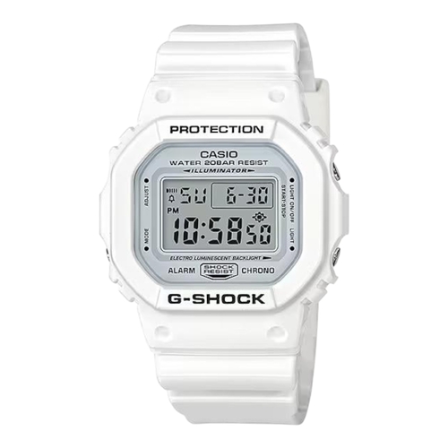 Casio G-Shock DW-5600MW-7DR Mens White Digital Watch 200m Shock Resistant Timer