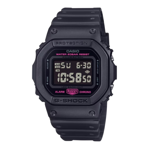 Casio G-SHOCK DW-5600PK-1 Mens Black Pink Breast Cancer Awareness Digital Watch