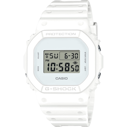 Casio G-SHOCK DW-5600WW-7 Mens White Monochrome Digital Shock Watch Timer