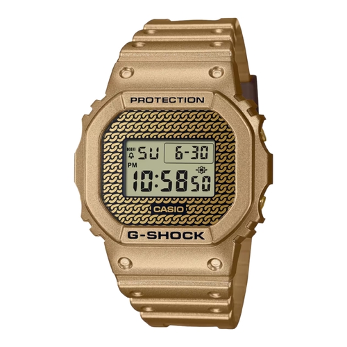 Casio G-SHOCK DWE-5600HG-1 Mens Gold Chain Dial Hip Hop Digital Shock Watch