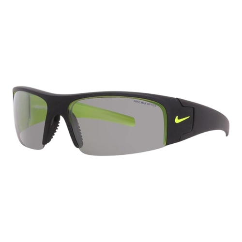 Nike Diverge EV0325 007 Unisex Sunglasses Black Wrap Frame Grey Lens 64mm