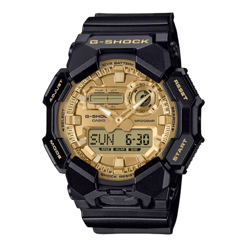 Casio G-SHOCK GA-010GGB-1A9 Mens Black Gold Analog Digital Mirror LCD Watch