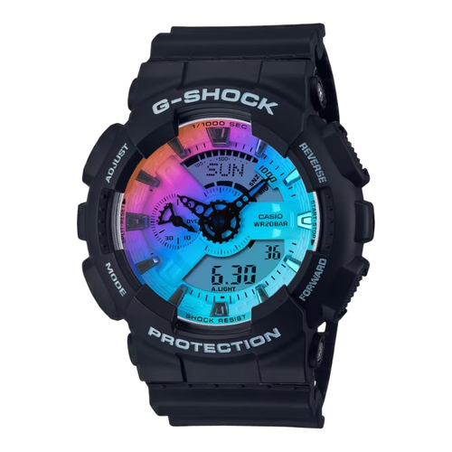 Casio G-SHOCK GA-110SR-1A Mens Black Rainbow Vapor Analog Digital Shock Watch
