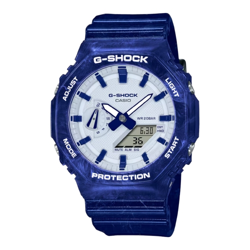 Casio G-SHOCK GA-2100BWP-2A Mens Blue White Chinese Porcelain Digital Watch
