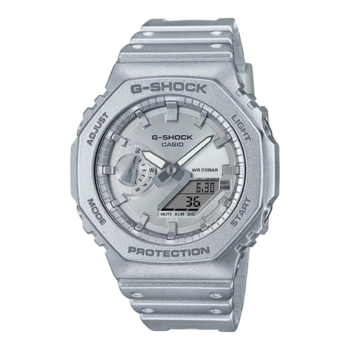 Casio G-Shock GA-2100FF-8A Mens Watch Silver Dial Grey Resin Band 200M