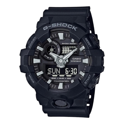 Casio G Shock GA700 1B Mens Black Digital Analog Watch 200M LED Timer
