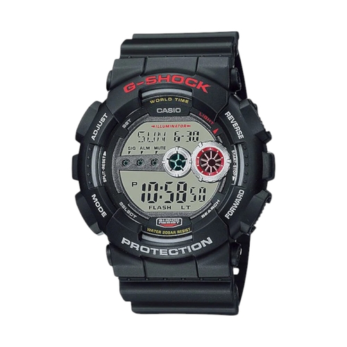 CASIO G-Shock Men&#39;s 50mm GD100-1A Digital Watch 200m 7YR Battery Life - Black