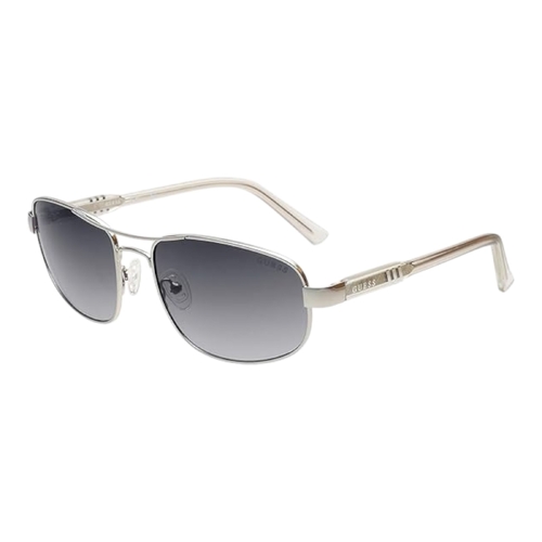 GUESS GF5103 Mens Sunglasses Shiny Nickeltin Frame Blue Gradient Lens