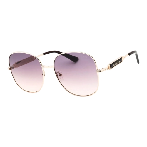 GUESS GF6190 Womens Sunglasses Gold Metal Frame Purple Lens 58mm UV400