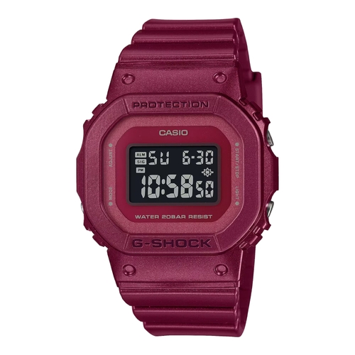 Casio G Shock GMD-S5600RB-4 Women Digital Watch Red Resin 200M LED Gloss