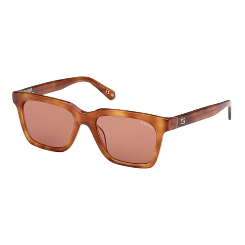 Guess GU0006 56E Mens Havana Frame Brown Lens Rectangular Sunglasses 53mm