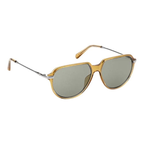 Guess GU00067 41N Mens Yellow Aviator Sunglasses Green Lens 56mm