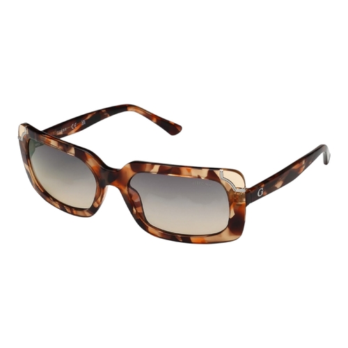 Guess GU7841 56B Womens Havana Frame Smoke Gradient Rectangle Sunglasses 59mm