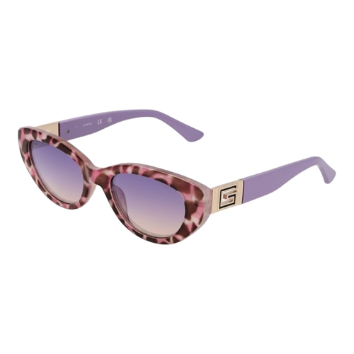 Guess GU7849 83Z Womens Violet Frame Mirror Lens Cat Eye Sunglasses 51mm
