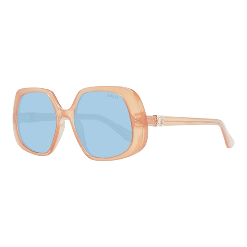 Guess Womens GU7862 Beige Frame Blue Lens Oversized Sunglasses 56mm UV400