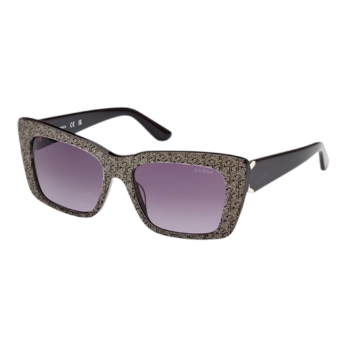 Guess GU7890 Womens Sunglasses Black Frame Smoke Gradient Lens 55mm UV400