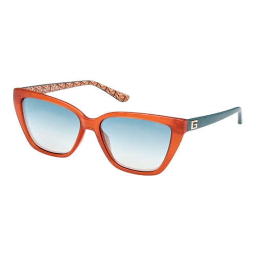 Guess GU7919 Womens Sunglasses Orange Frame Blue Lens 58mm UV400 Cat Eye