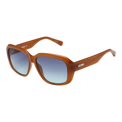 Guess GU8233 44W Womens Orange Frame Blue Gradient Lens Square Sunglasses