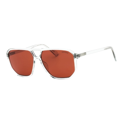 Guess GU8276 Mens Sunglasses Grey Frame Brown Lens 58mm UV400 Oval Designer