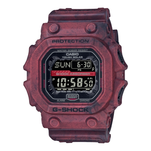 Casio G Shock GX-56SL-4 Mens Digital Watch Red Resin Tough Solar 200M Mud