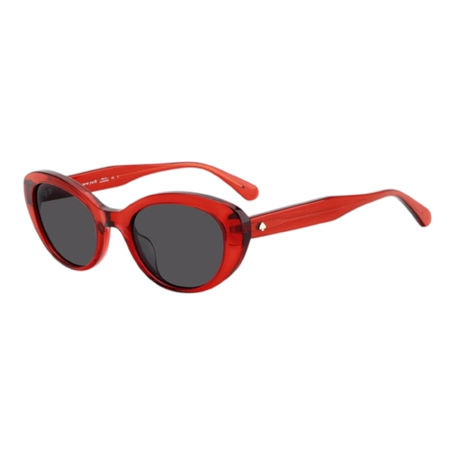 Kate Spade Crystal S-0C9AIR-51 Womens Sunglasses Red Grey Lens Oval Frame