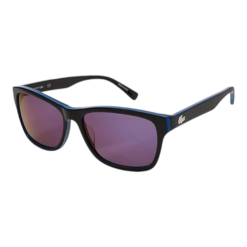 Lacoste L683S 006 Unisex Sunglasses Black Blue Frame Purple Lens 55mm RX Ready