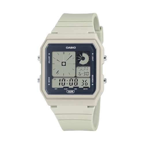 Casio Pop Light Grey Bio-Resin Band Unisex 50m Twin Graph Digital Watch LF-20W-8