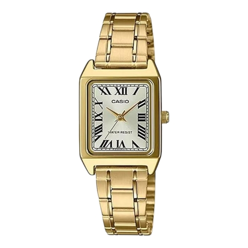 Casio LTP-V007G-9E Gold Vintage Rectangle Quartz Analog Womens Dress Watch