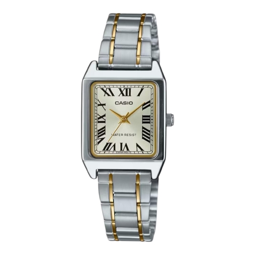 Casio LTP-V007SG-9E Womens Watch Gold Silver Steel Band Analog Classic