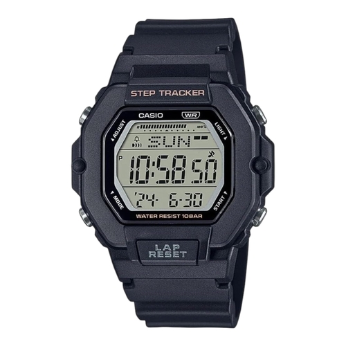 Casio LWS2200H-1AV Unisex Step Tracker Digital Watch 100m Resin Black Sport Timer