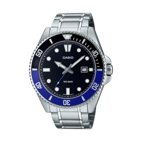 Casio Standard Analog Black Dial Sports Quartz 200M Men&#39;s Watch MDV-107D-1A2