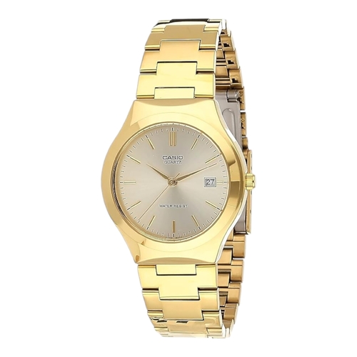 Casio MTP-1170N-9AR Mens Watch Gold Tone Steel Band Date Analog