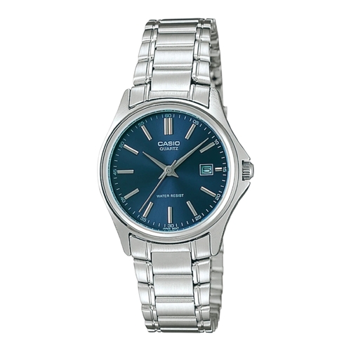 Casio MTP-1183A-2A Mens Analogue Watch Blue Dial Date Display Steel Band