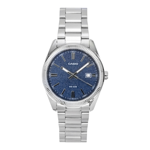 Casio MTP-1302DA-2A1V Mens Blue Dial Stainless Steel Quartz Watch 50M