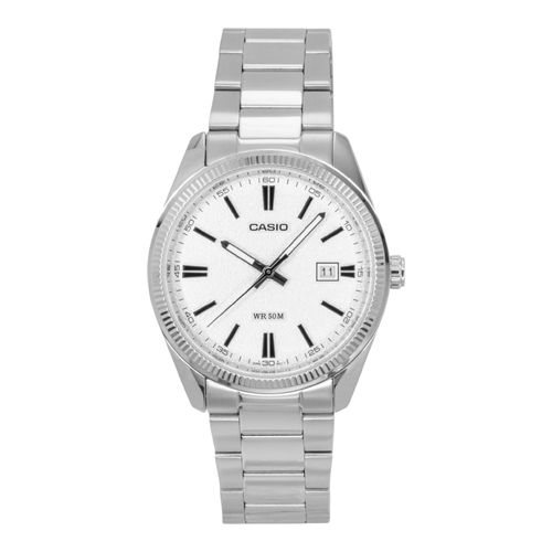 Casio MTP-1302DA-7AV Mens White Dial Stainless Steel Quartz Watch 50M
