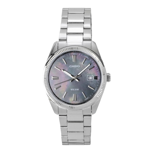 Casio MTP-1302DS-1AV Mens Watch Mother of Pearl Dial Date Steel Band 50m Water