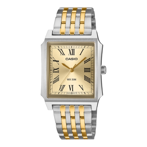 Casio MTP-B190SG-9 Mens Analog Watch Two Tone Steel Band Gold Dial 50M Quartz