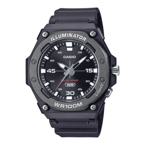 Casio MW-620H-1AV Mens Watch Blue Dial Black Resin Band Analog 100M LED