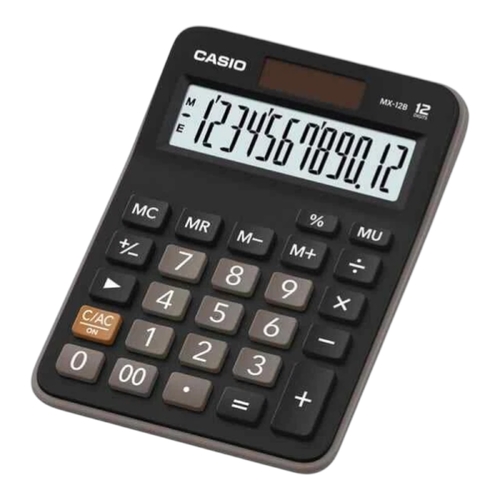 Casio MX-12B 12-Digit Mini Desk Calculator Solar Battery Dual Power Office