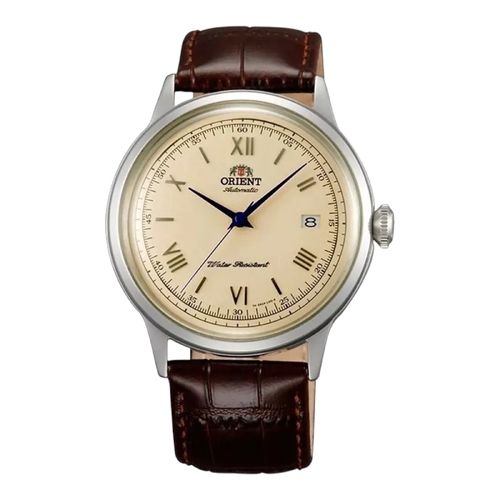 Orient TAC00009N0 Men’s Bambino II Automatic Watch Beige Dial Brown Strap