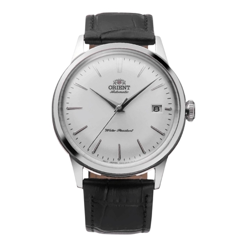 Orient Mens Automatic 38mm Classic Watch Leather Strap Grey Dial RA-AC0M03S10B