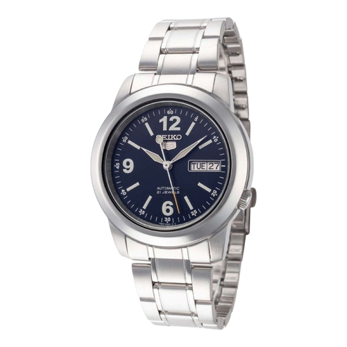Seiko SNKE61K1 Automatic Mens Watch Blue Dial Stainless Steel 50M Business Style