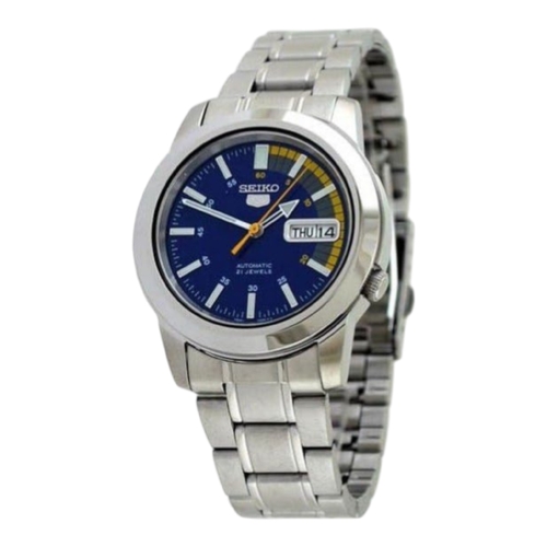 Seiko SNKK27K1 Men’s Automatic Watch Blue Dial 21 Jewels Stainless Band 37mm