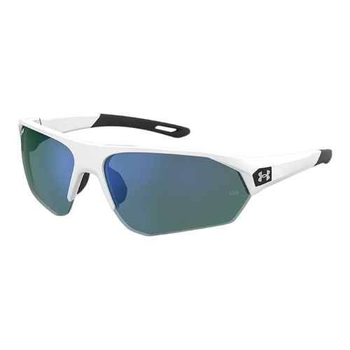 Under Armour UA0001GS Mens Asian Fit Sunglasses White Blue Lens 72mm