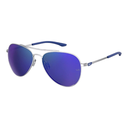 Under Armour UA 0007/G/S Men’s Sunglasses Silver Frame Blue Lens 59/15 Pilot