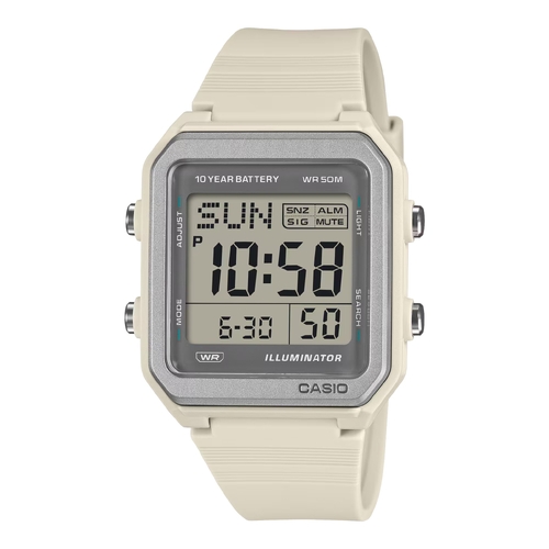 Casio W-221H-8A Unisex Grey Digital Watch World Time 10YR Battery 50M WR