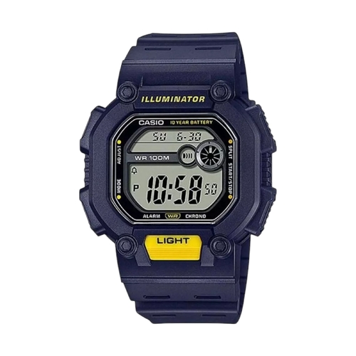 Casio Sports Dual Time Stopwatch Illuminator Navy Digital Watch W737H-2A