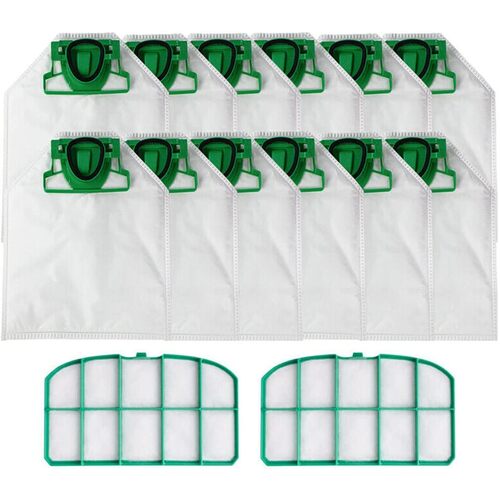 12 X Vacuum cleaner bags and filters for Vorwerk Kobold VK200 vacuum cleaner