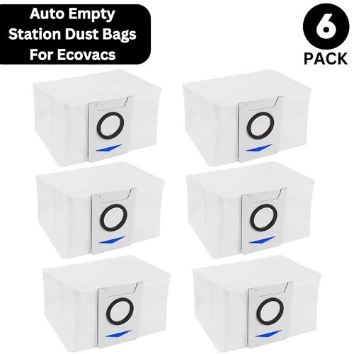 6 X Auto Empty Station Dust Bags For Ecovacs Deebot X1 Omni Series Robots